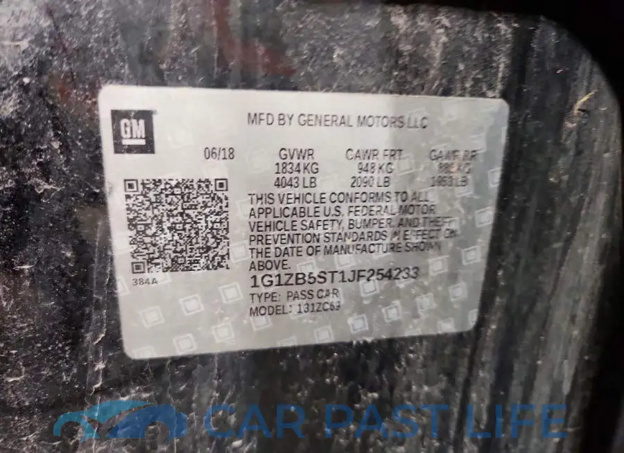 1G1ZB5ST1JF254233# 12