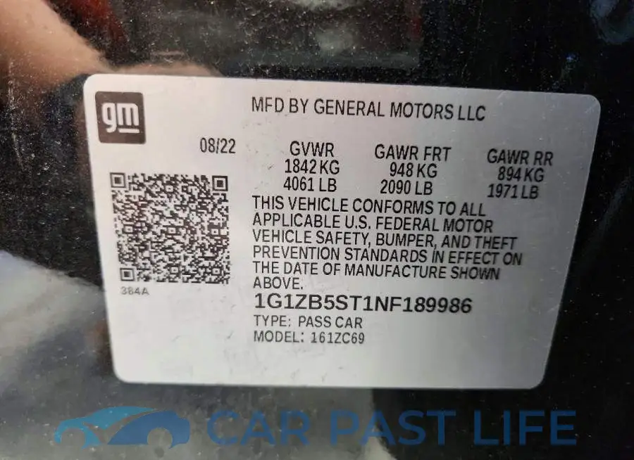 1G1ZB5ST1NF189986# 13