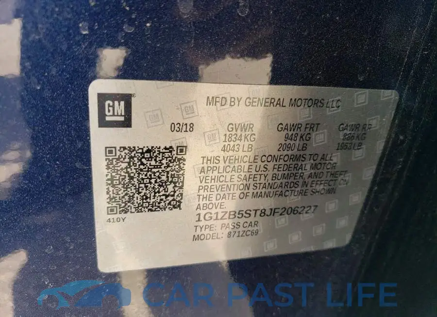 1G1ZB5ST8JF206227# 12