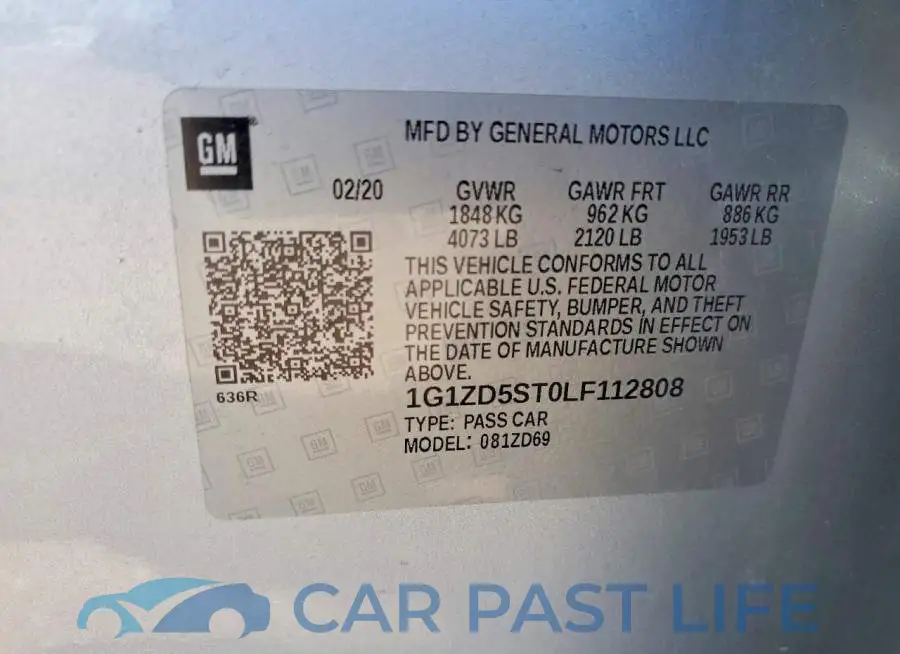 1G1ZD5ST0LF112808# 12