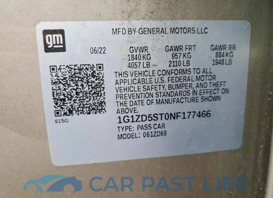 1G1ZD5ST0NF177466# 12