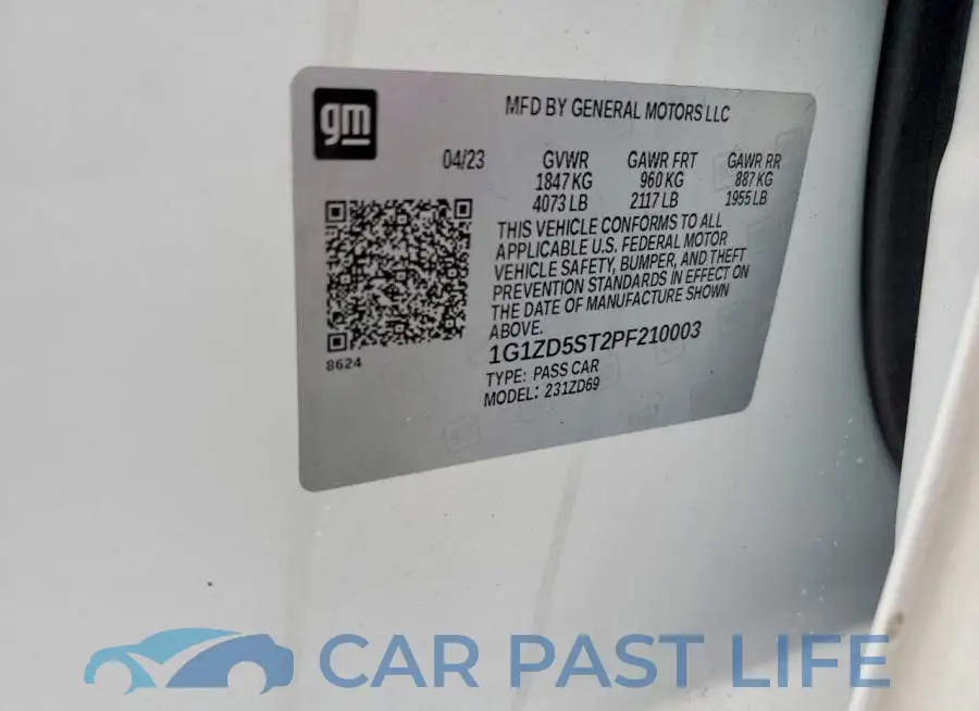 1G1ZD5ST2PF210003# 12