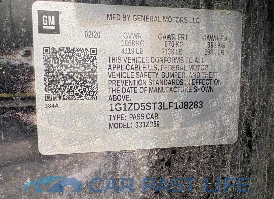 1G1ZD5ST3LF108283# 10