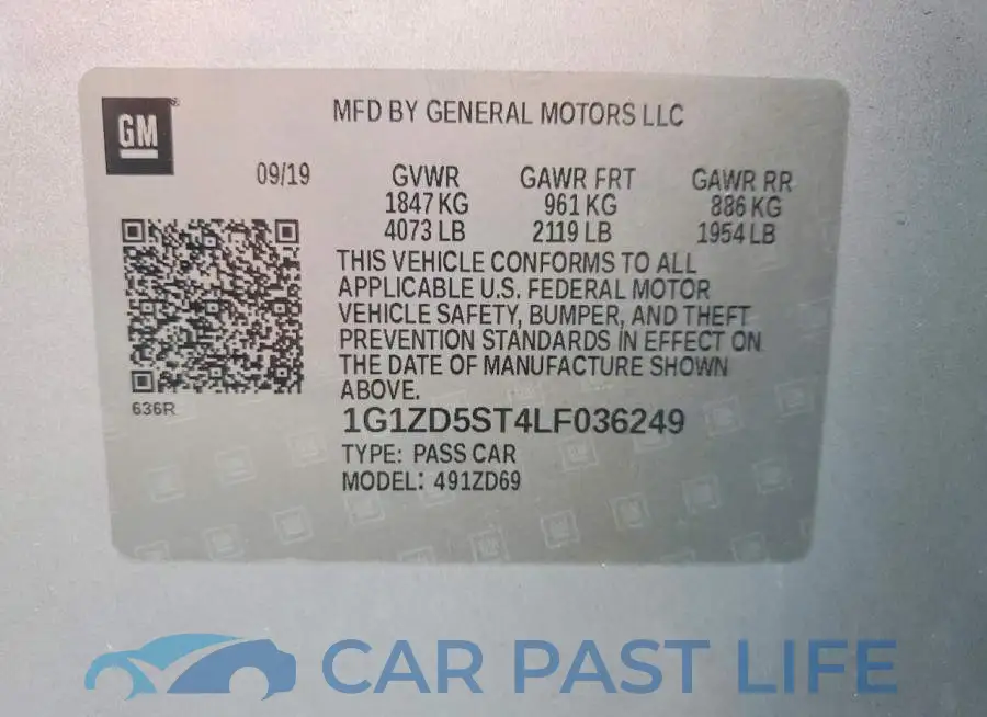 1G1ZD5ST4LF036249# 12