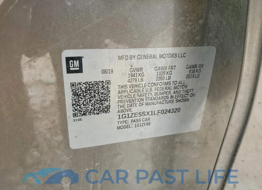 1G1ZE5SX1LF024320# 12