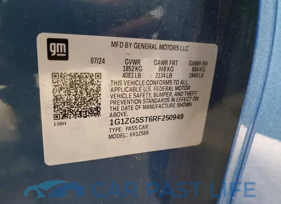 1G1ZG5ST6RF250949# 12