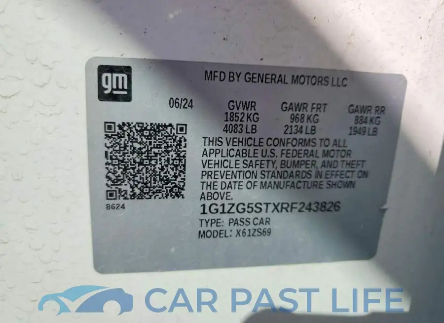 1G1ZG5STXRF243826# 12