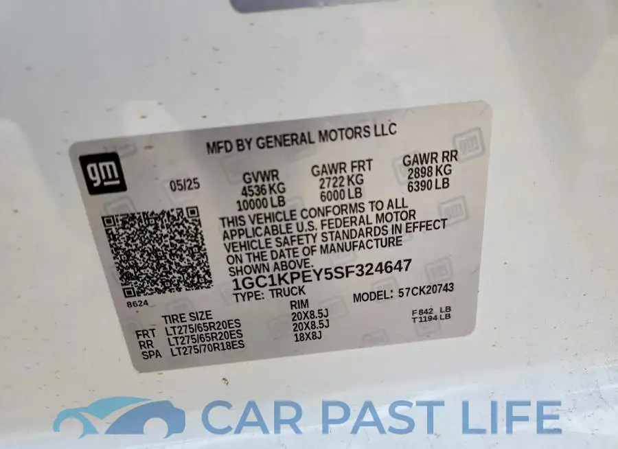 1GC1KPEY5SF324647# 12