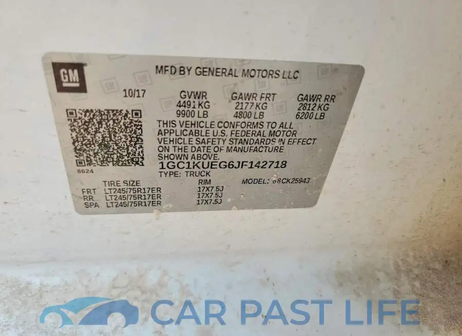 1GC1KUEG6JF142718# 12