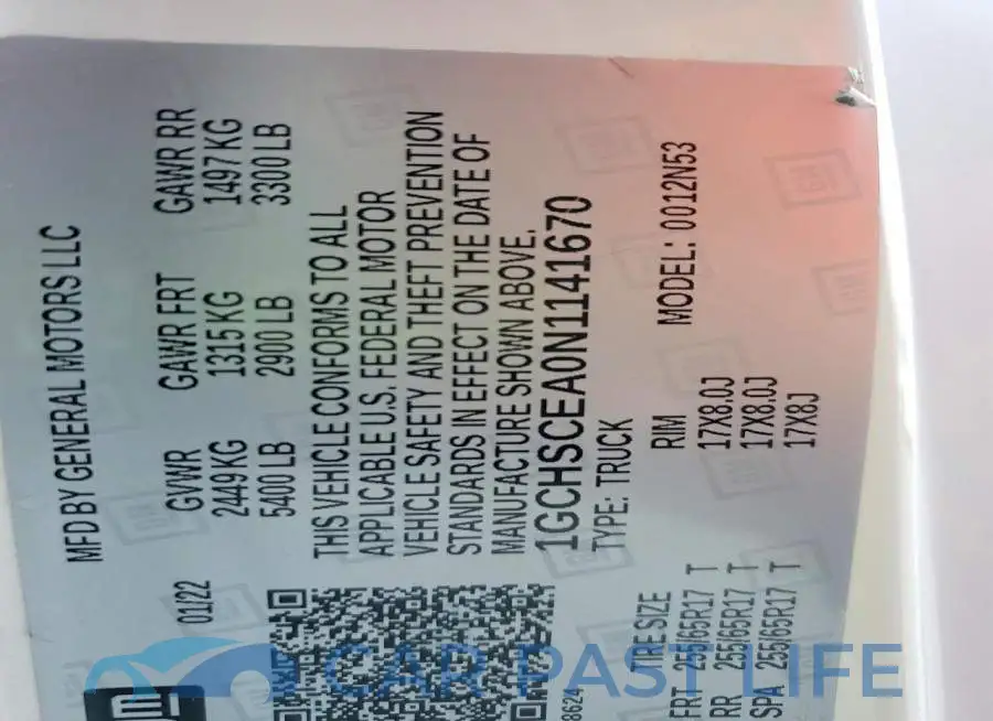 1GCHSCEA0N1141670# 12