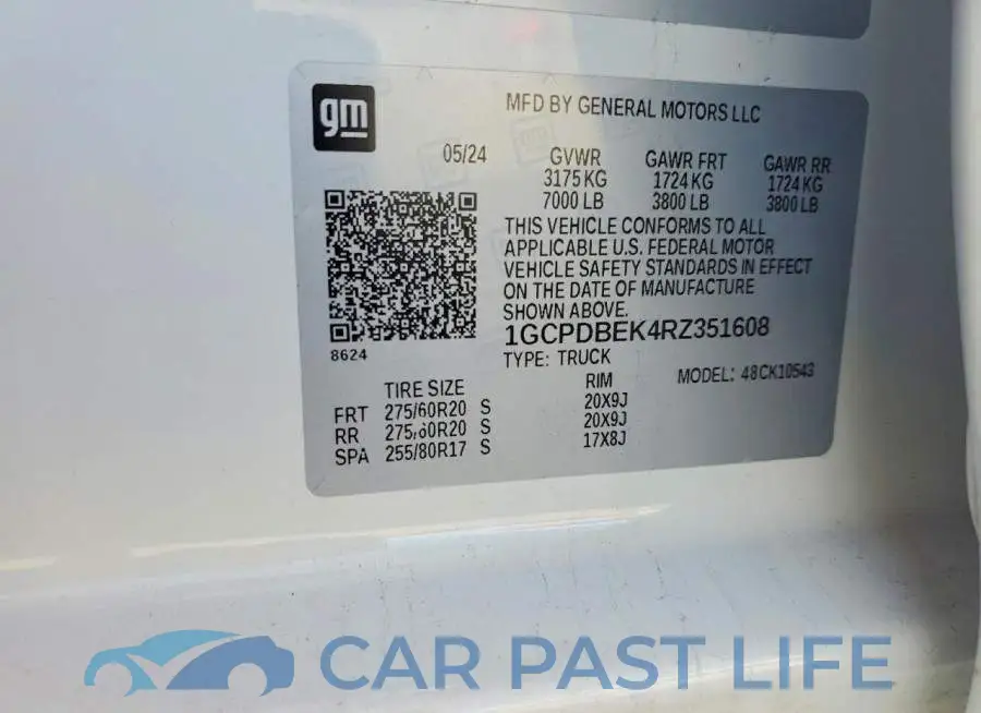 1GCPDBEK4RZ351608# 12