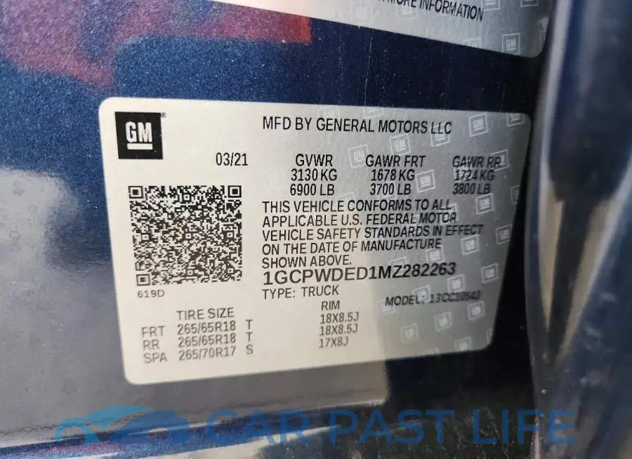 1GCPWDED1MZ282263# 13