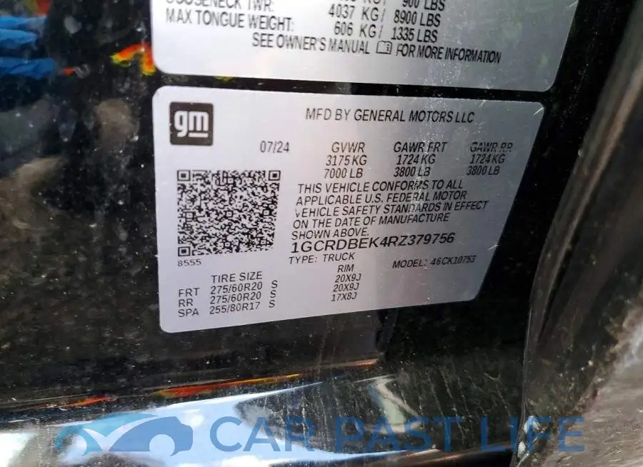 1GCRDBEK4RZ379756# 12