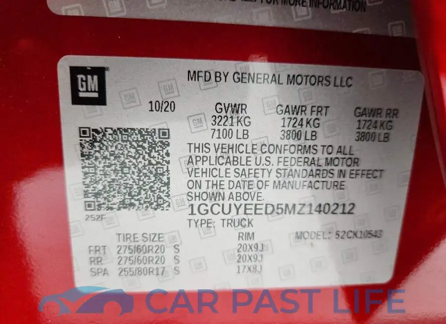 1GCUYEED5MZ140212# 13