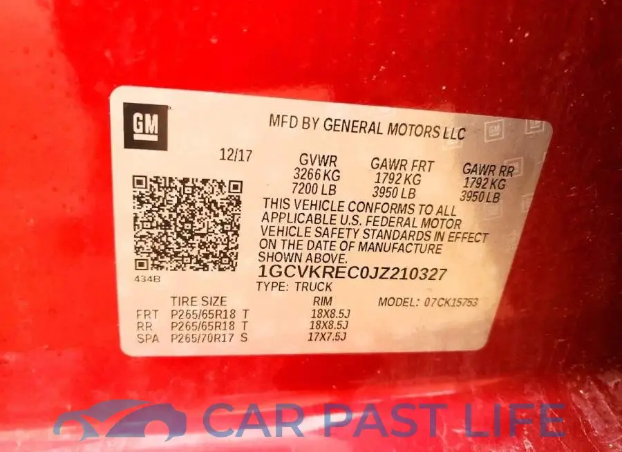 1GCVKREC0JZ210327# 12