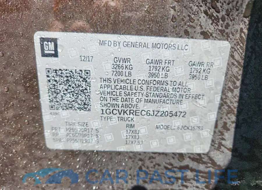 1GCVKREC6JZ205472# 12