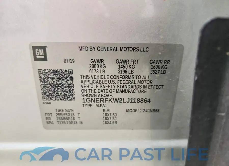 1GNERFKW2LJ118864# 14