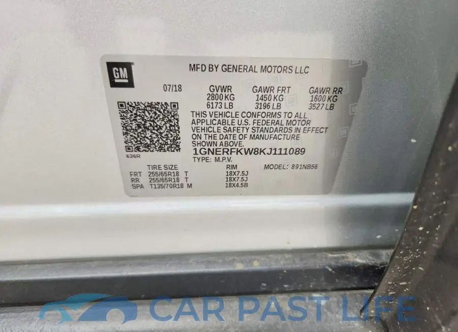 1GNERFKW8KJ111089# 14