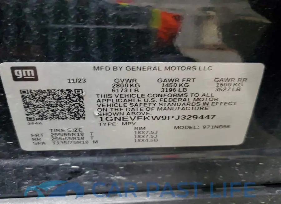 1GNEVFKW9PJ329447# 13