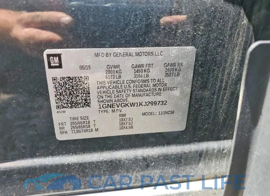 1GNEVGKW1KJ299732# 13