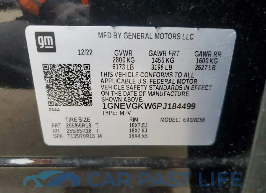 1GNEVGKW6PJ184499# 13
