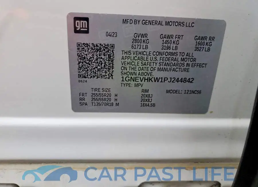 1GNEVHKW1PJ244842# 14