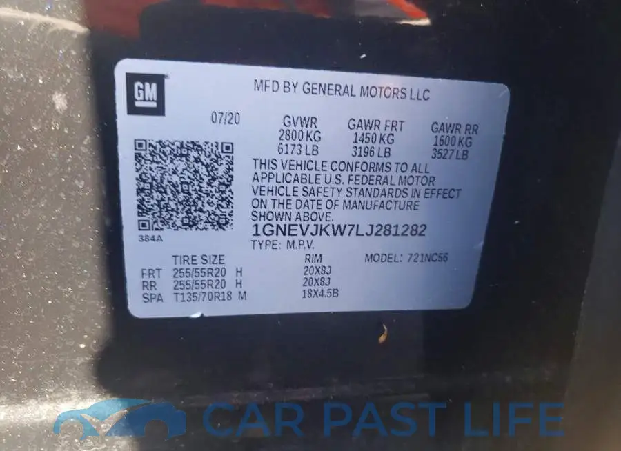 1GNEVJKW7LJ281282# 13