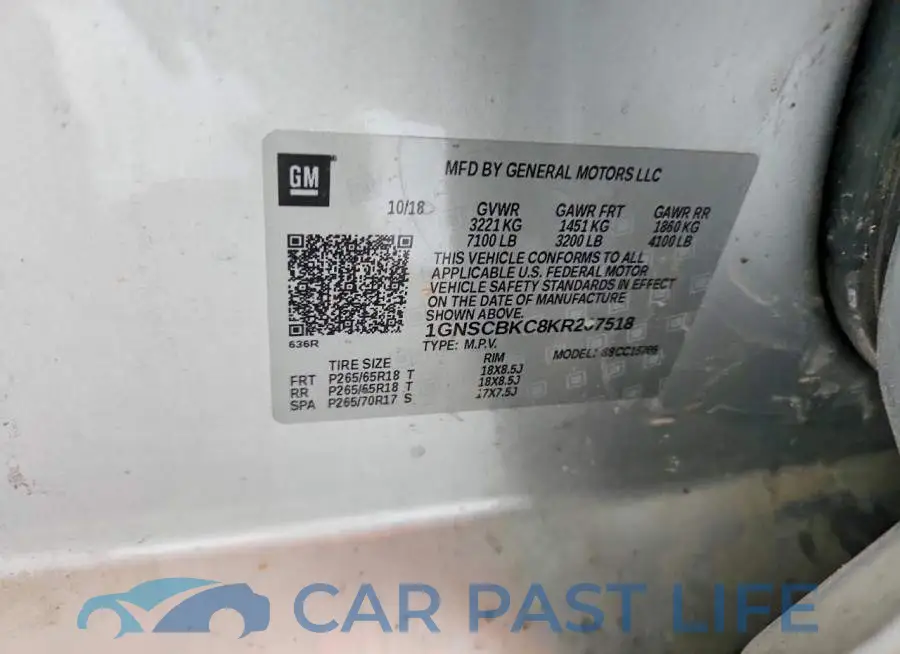 1GNSCBKC8KR207518# 13