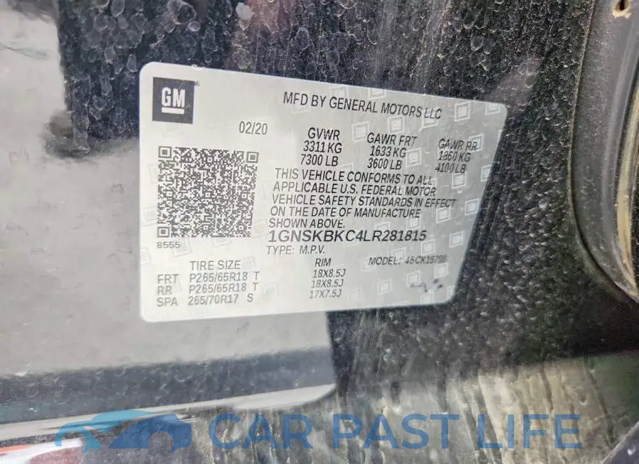 1GNSKBKC4LR281815# 13