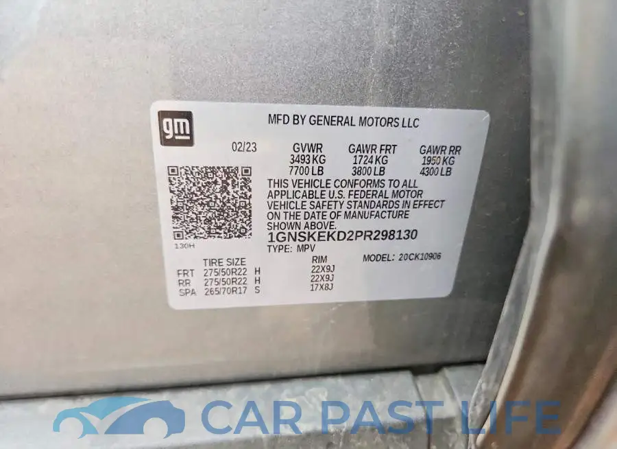 1GNSKEKD2PR298130# 13