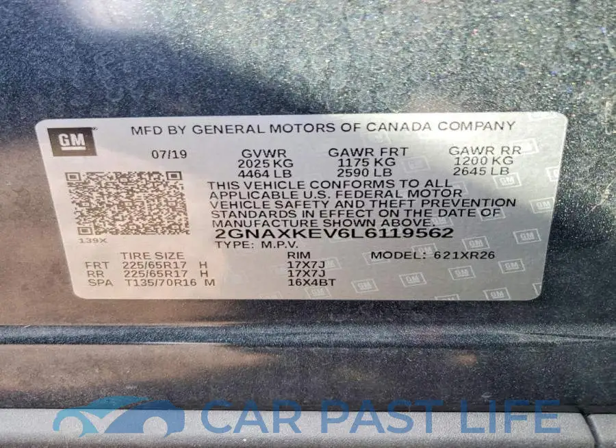 2GNAXKEV6L6119562# 13