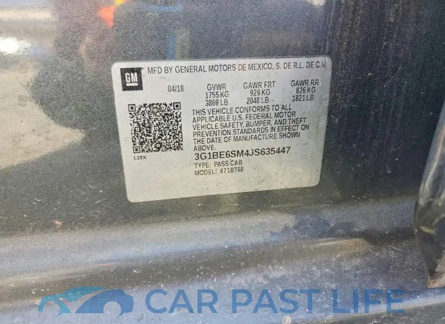 3G1BE6SM4JS635447# 12