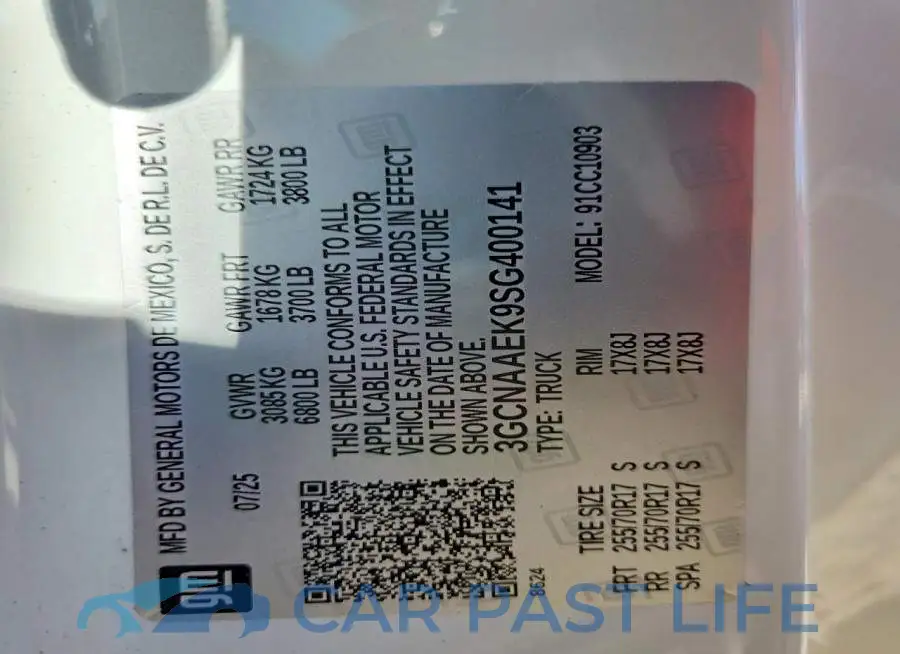 3GCNAAEK9SG400141# 13