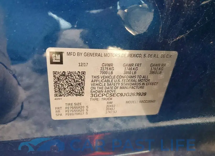 3GCPCSEC9JG263928# 12
