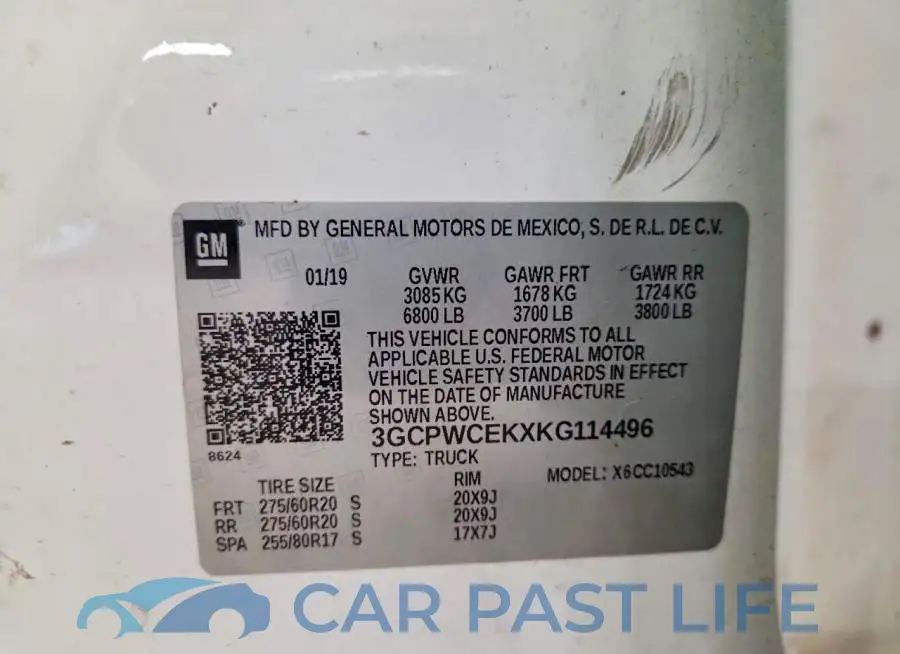 3GCPWCEKXKG114496# 12