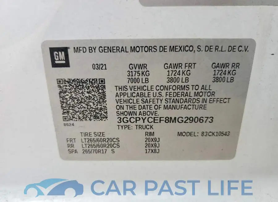 3GCPYCEF8MG290673# 12