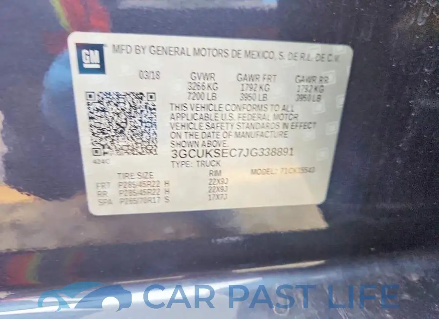 3GCUKSEC7JG338891# 12