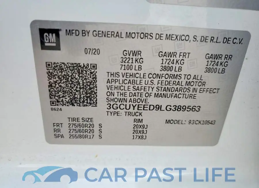 3GCUYEED9LG389563# 12