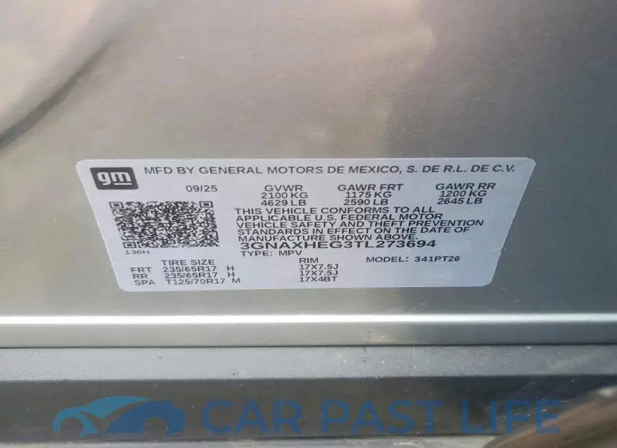 3GNAXHEG3TL273694# 12