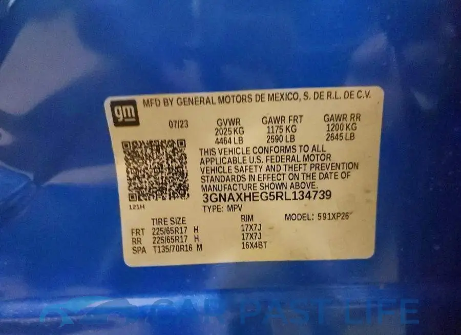 3GNAXHEG5RL134739# 13
