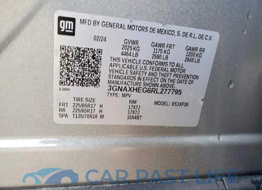 3GNAXHEG6RL277795# 12
