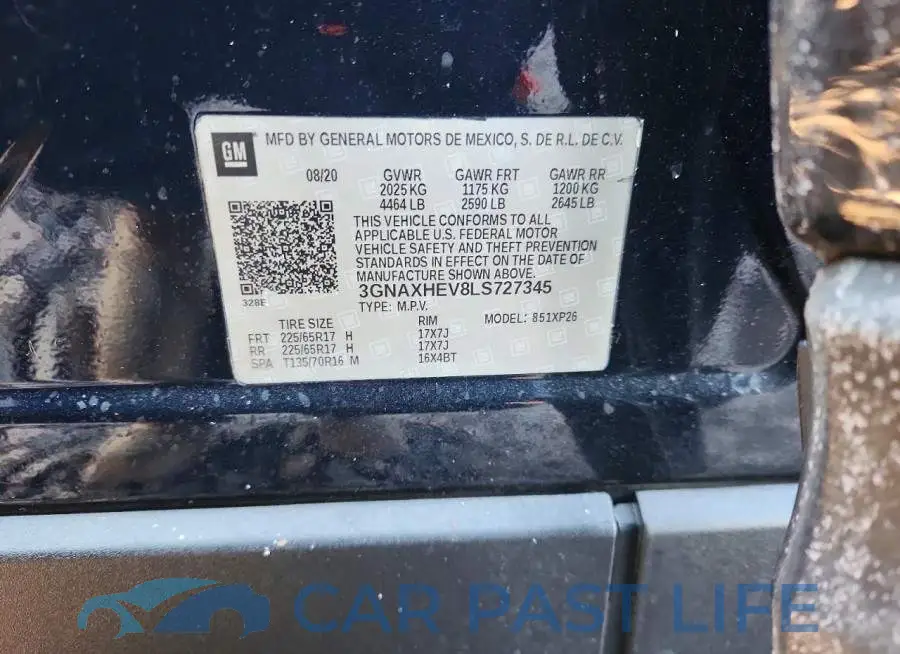 3GNAXHEV8LS727345# 12