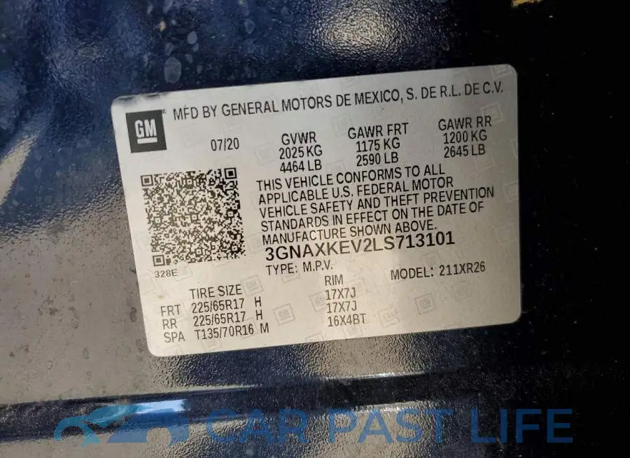 3GNAXKEV2LS713101# 13