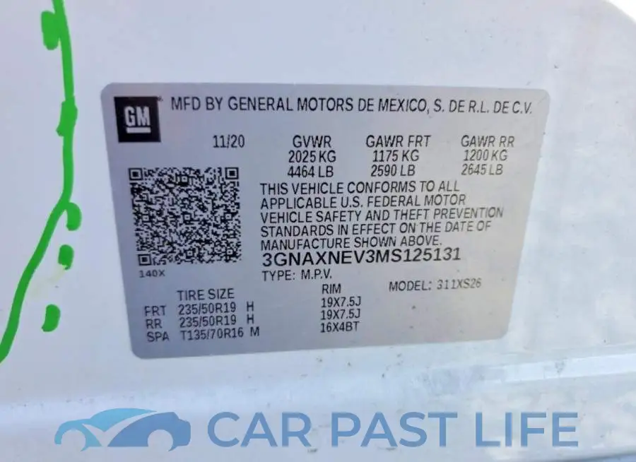 3GNAXNEV3MS125131# 14