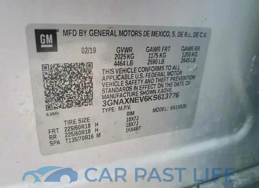 3GNAXNEV6KS613776# 13