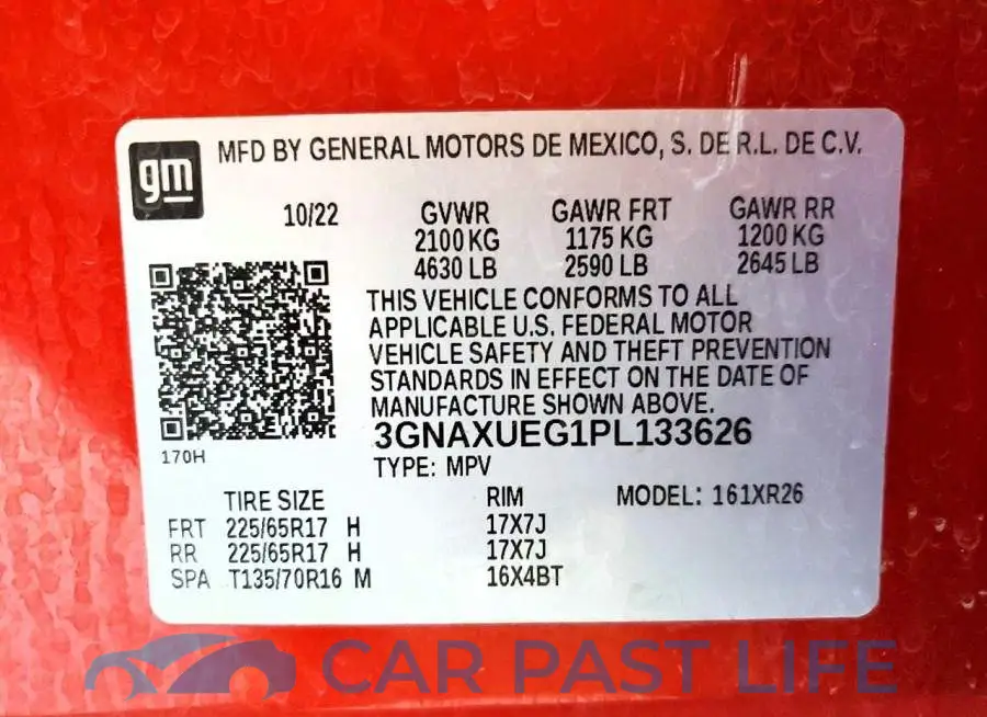 3GNAXUEG1PL133626# 12