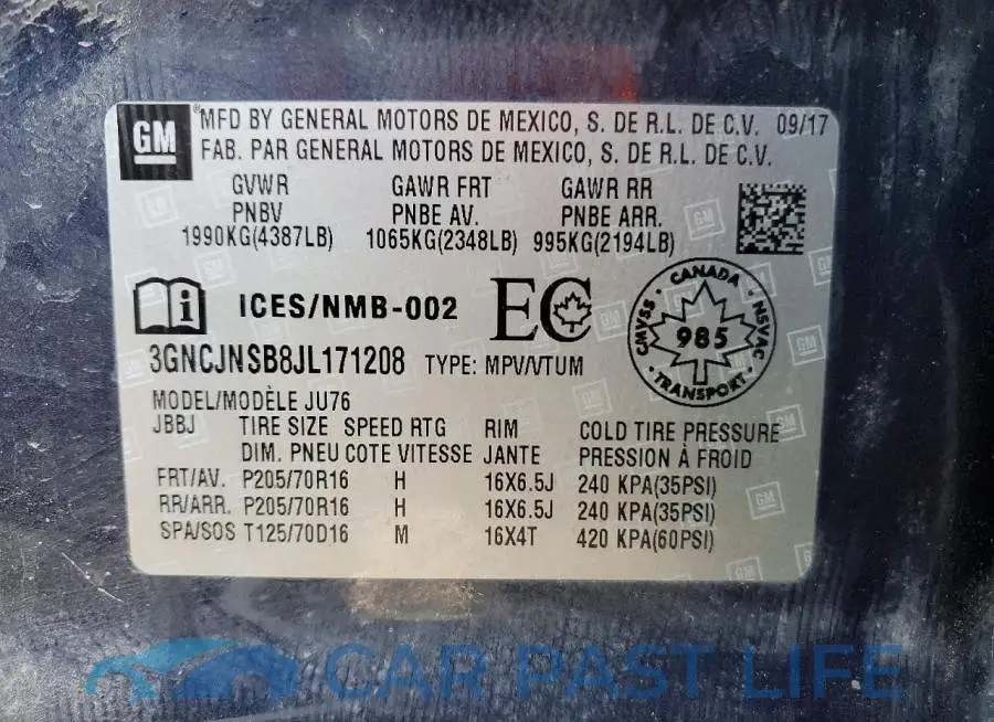 3GNCJNSB8JL171208# 13