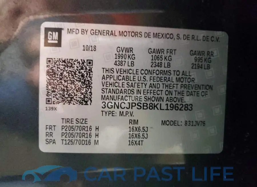 3GNCJPSB8KL196283# 14