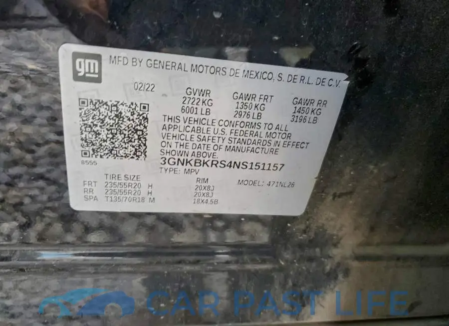 3GNKBKRS4NS151157# 13