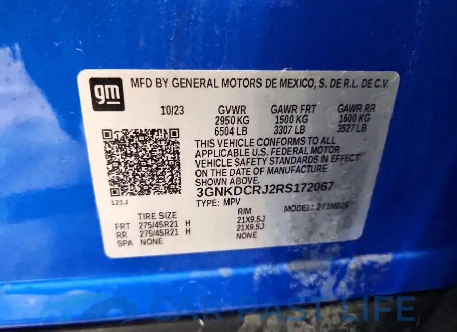 3GNKDCRJ2RS172067# 13